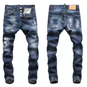 dsquared2 slim jean ditressed jeans denim  hole paint point